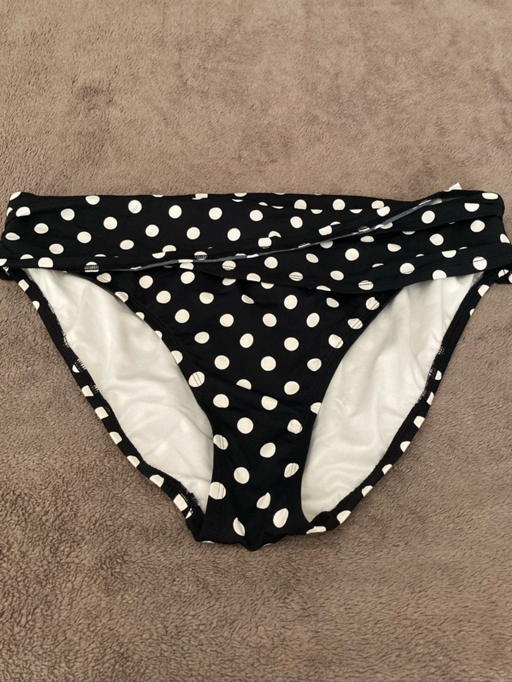 Bleu Rod Beattie-Black and White Polka Dot Bikini Bottoms